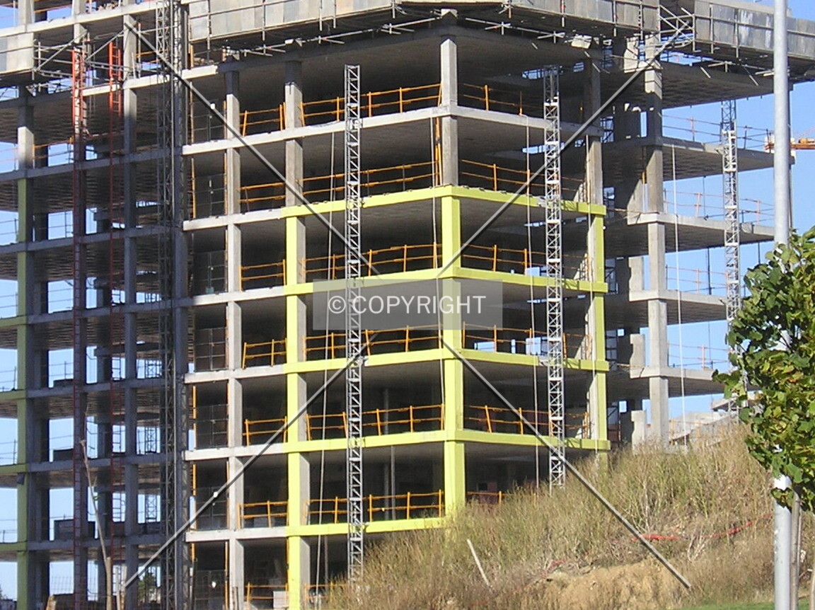 Close look at the structure from the southwestern side