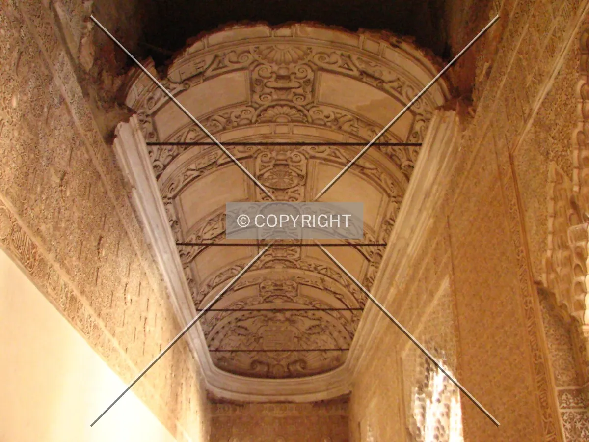 Elliptical vault in Sala de Mocarabes