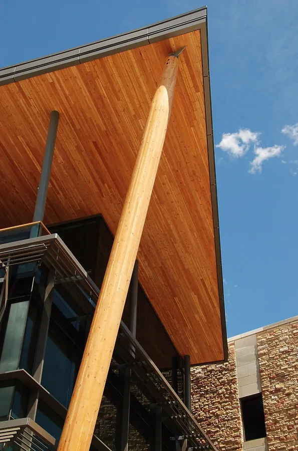 Douglas fir supporting column
