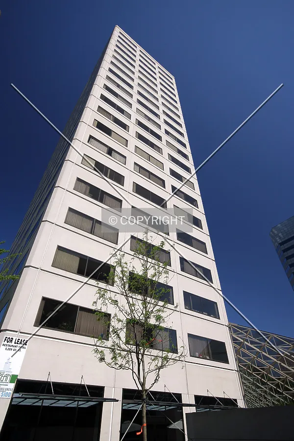 Looking up the eastern facade
