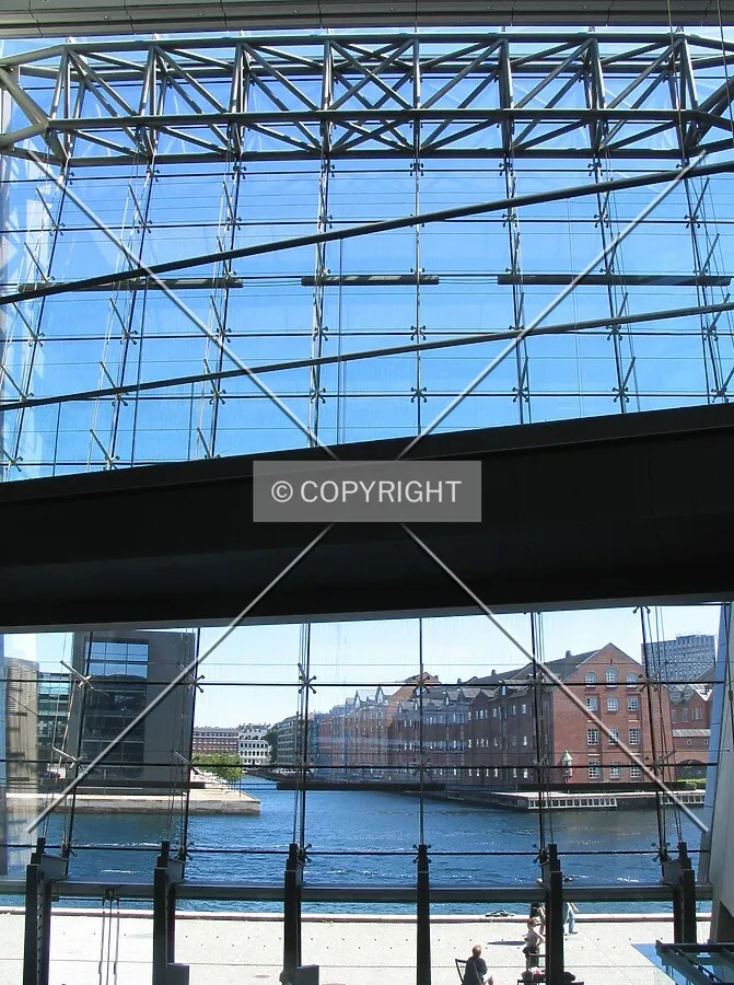 View from the escalators out of the main windows in the main hall