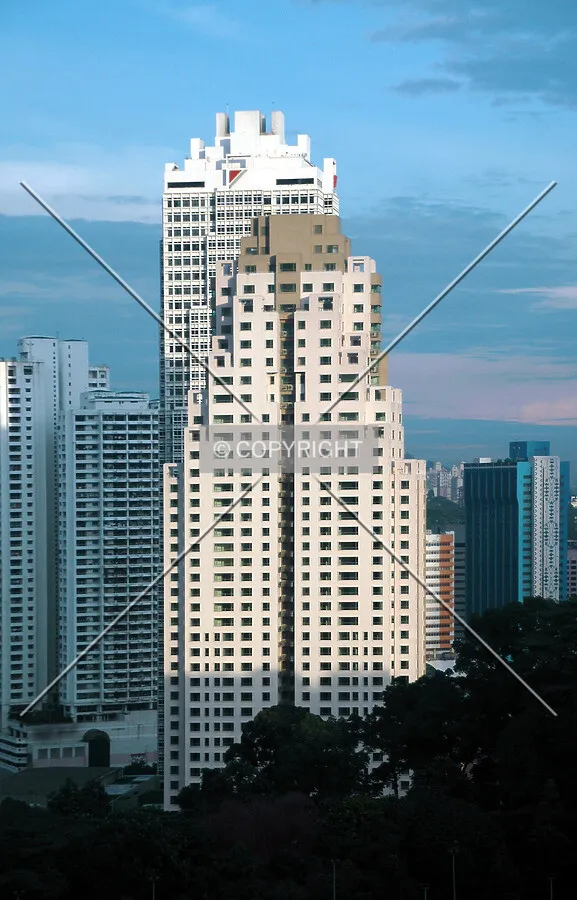 Elevated view at dawn