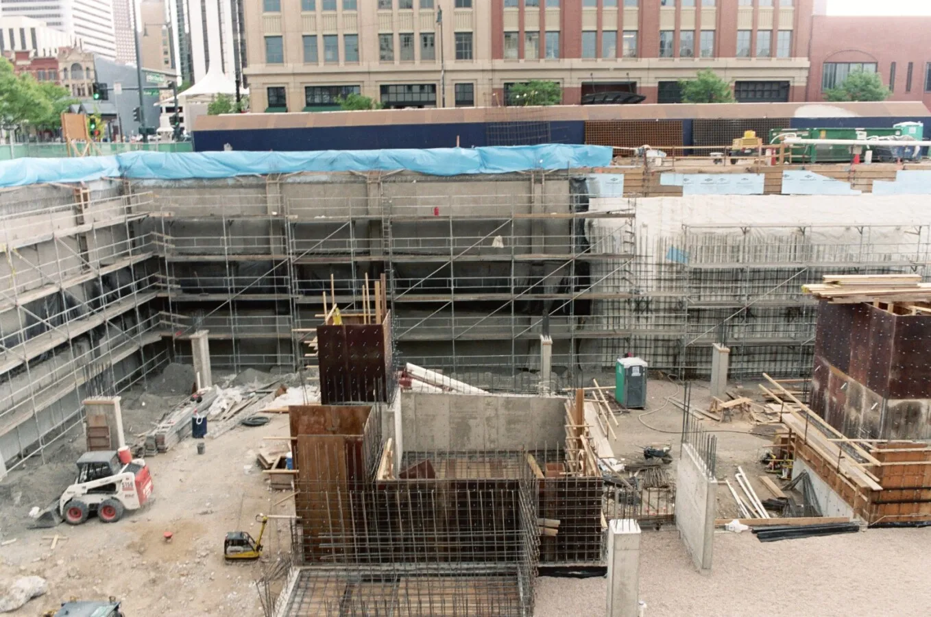 View of foundation pit