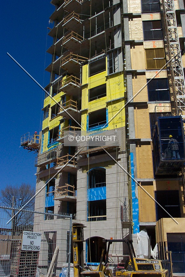The front of the building, west facade