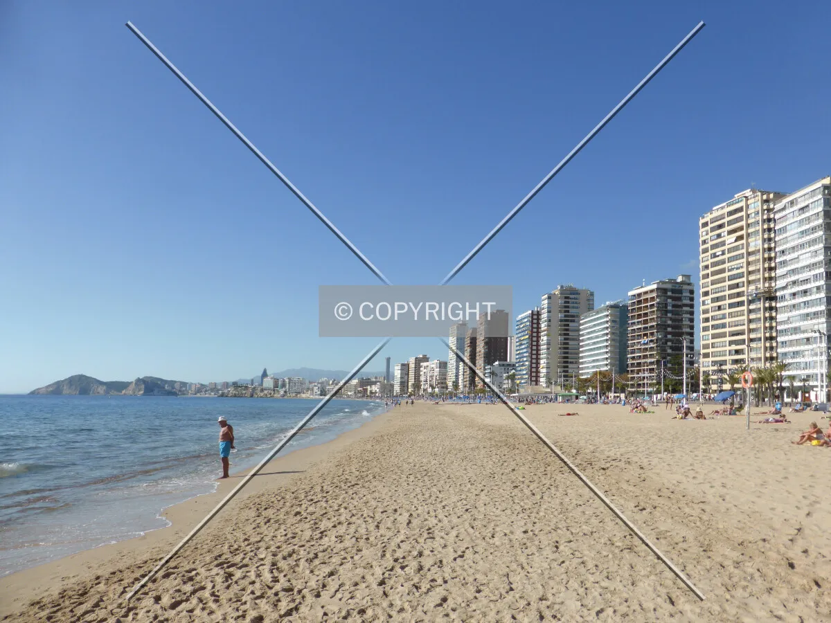 Benidorm beach and skyscrapers