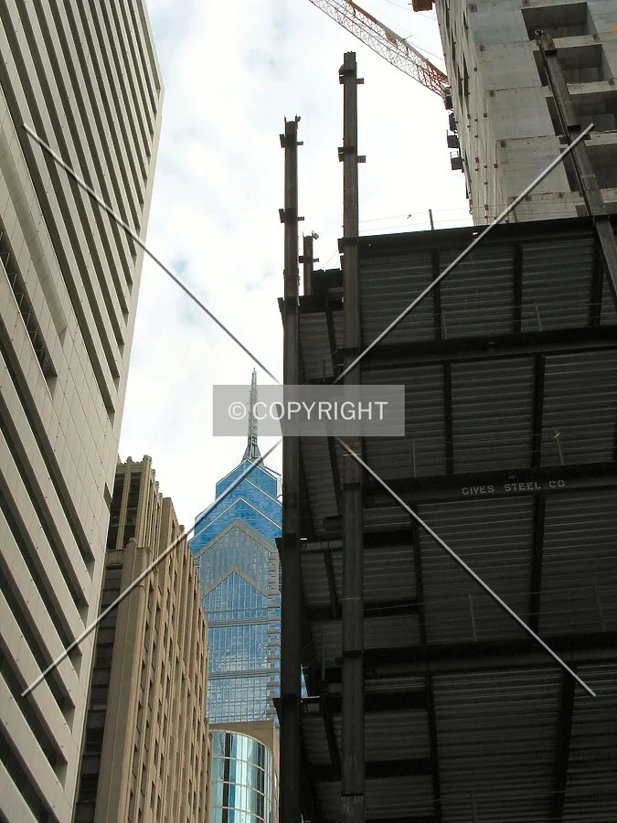 Rising to eventually overtake One Liberty Place, in the background