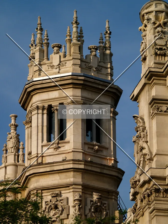 One of the main facade towers