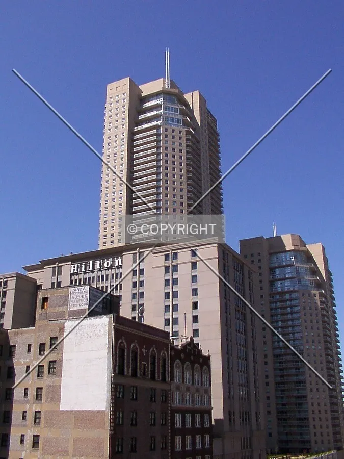 Top of the building from the northeast