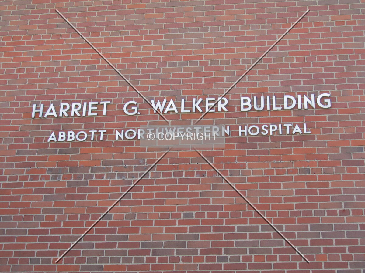 Descriptive lettering near entrance