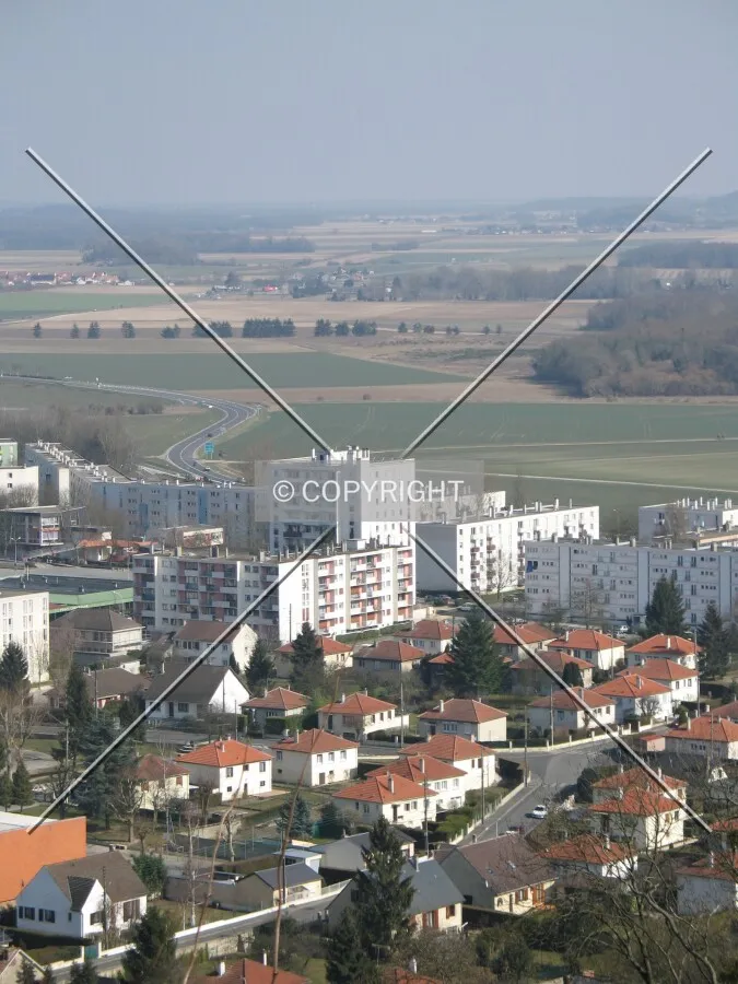 Looking east from the old city