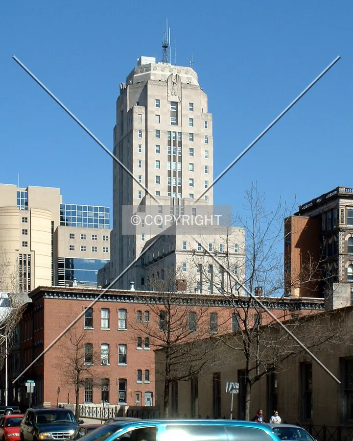 View from the northwest across Washington Street