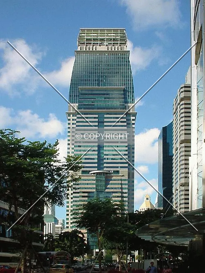 Side view of the building from nearby Springleaf Tower