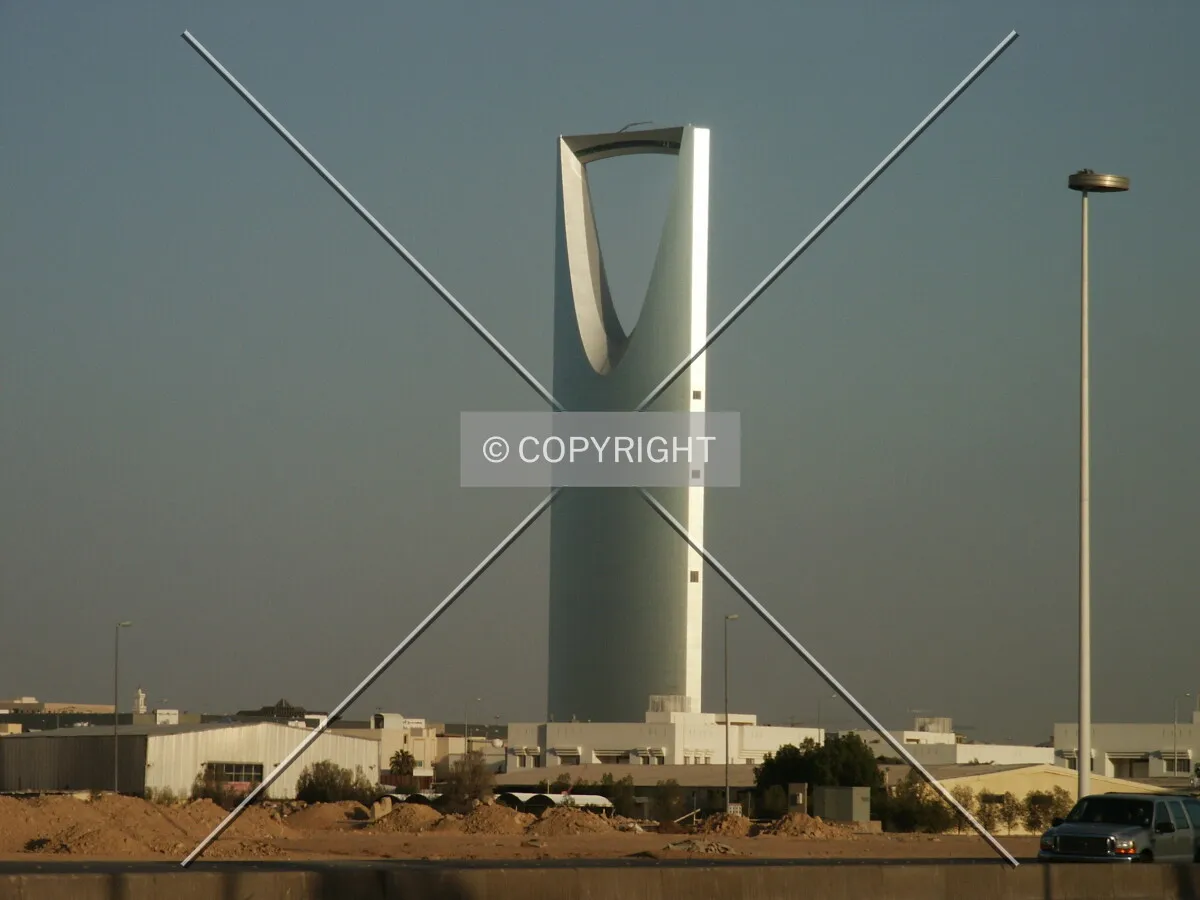 Towering over a layer of sand in the atmosphere