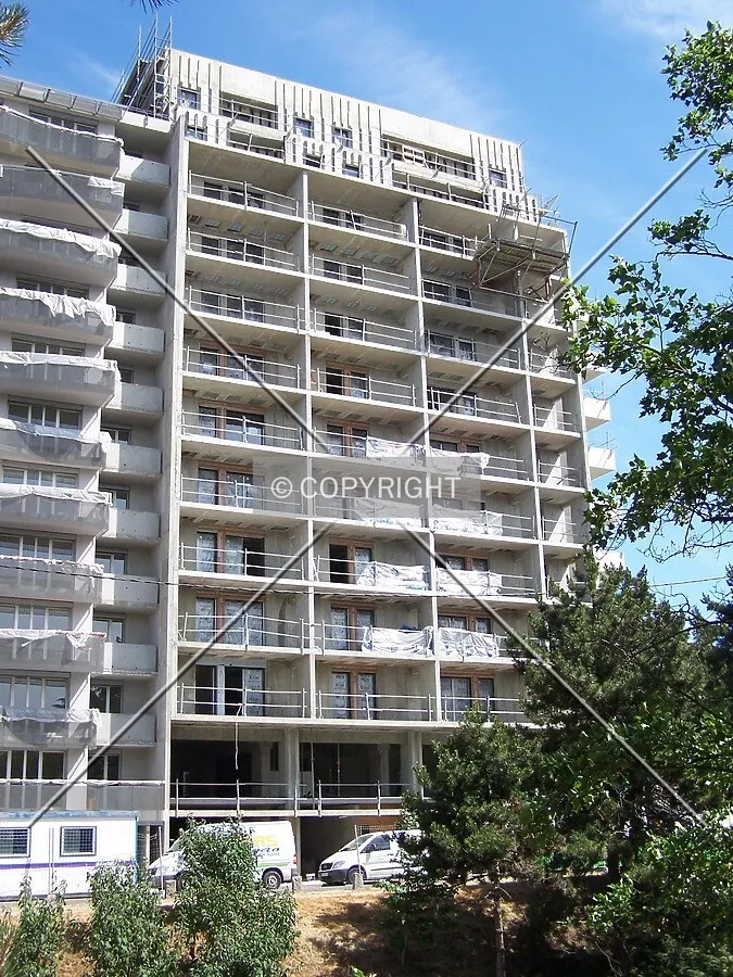 Face sud avec balcons