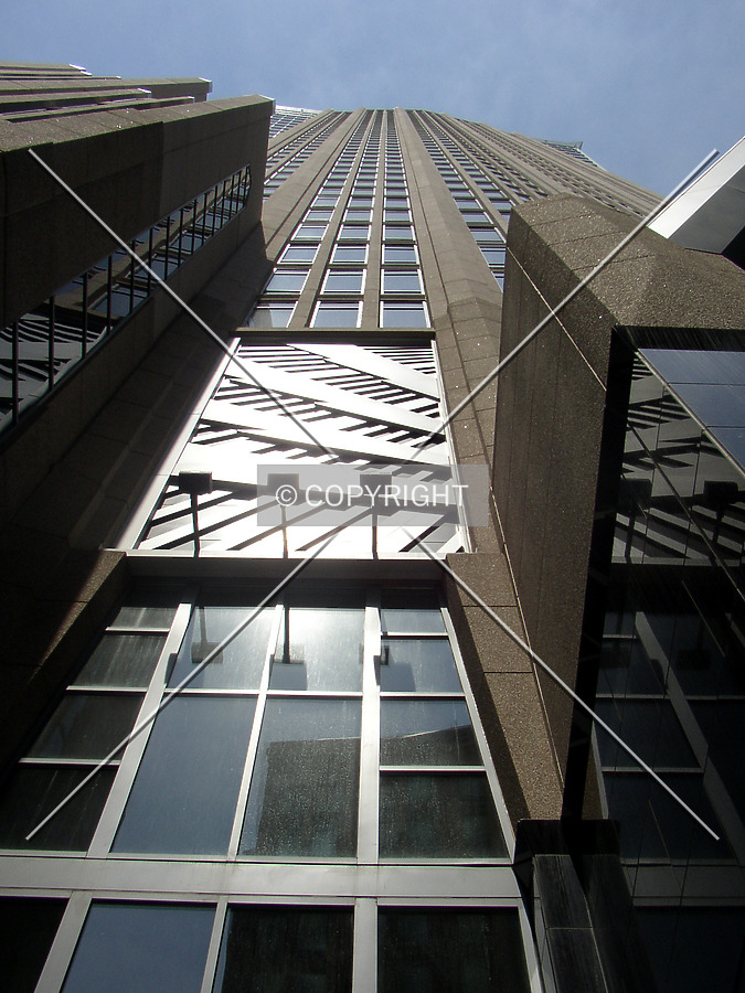 Looking up the eastern façade from College Street below