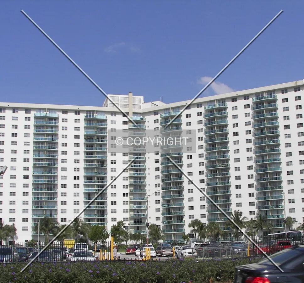 View from the east on Collins Avenue