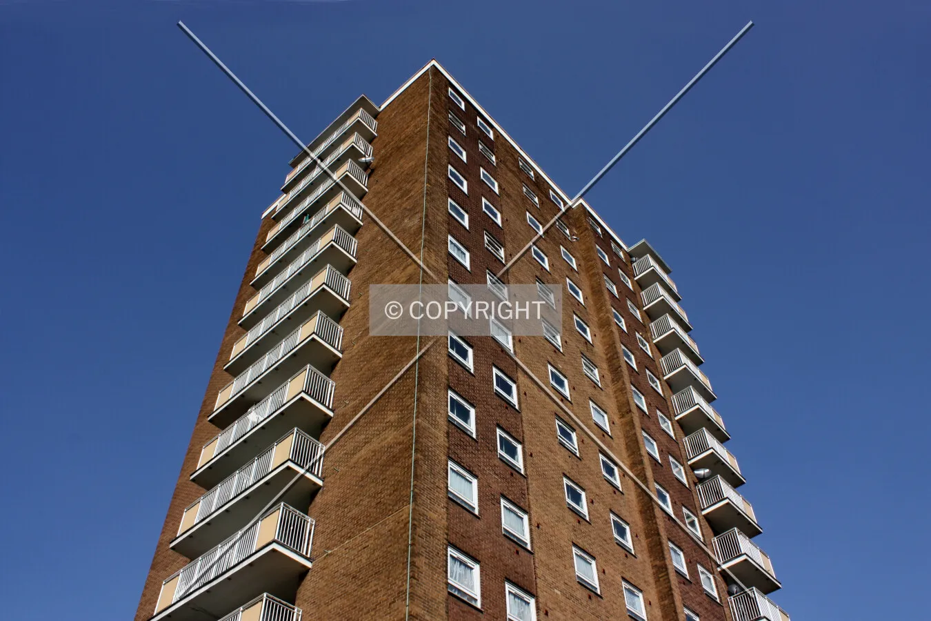 Looking up from the base