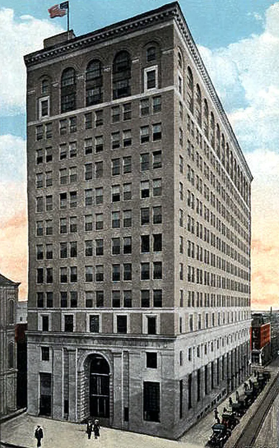 Vintage view from the west showing original construction