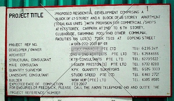 Information board at site