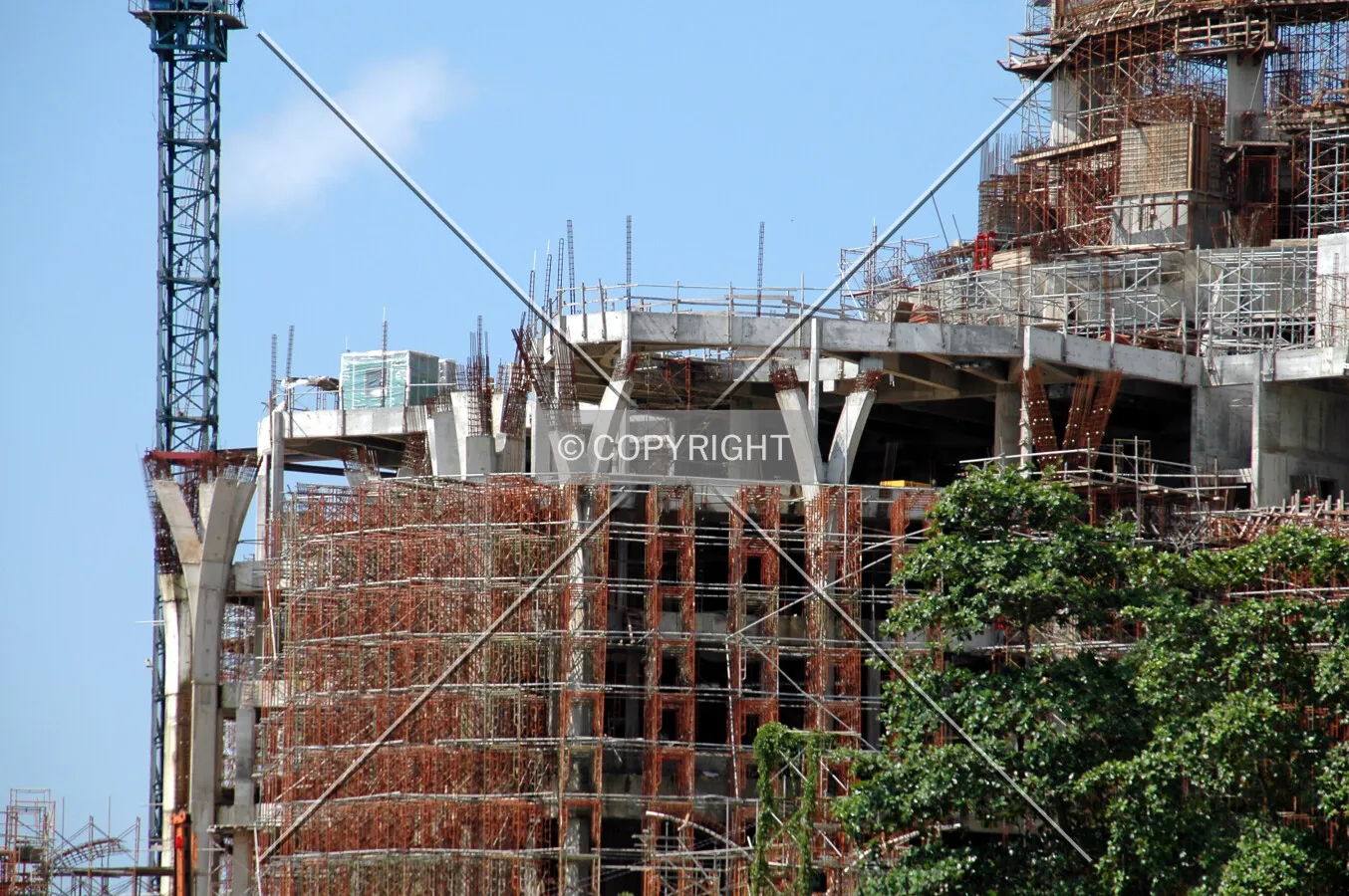 Construction detail on the west side