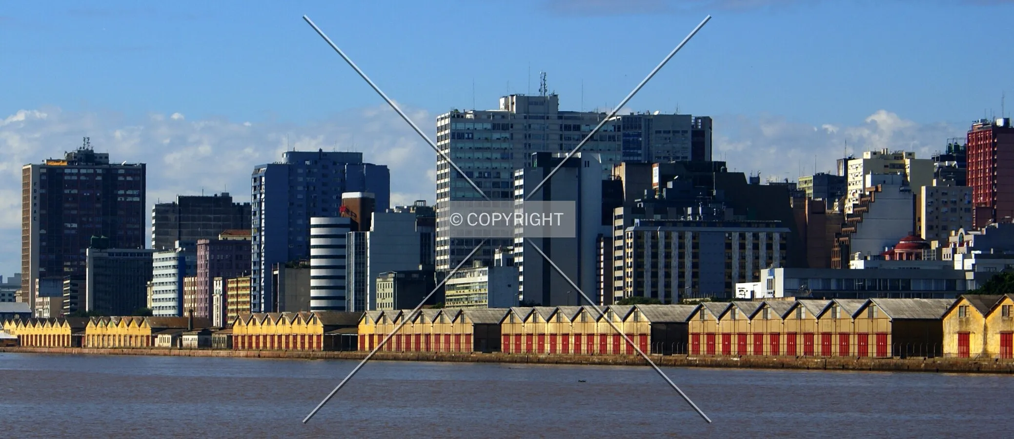 Downtown skyline seen from Lake Guaíba
