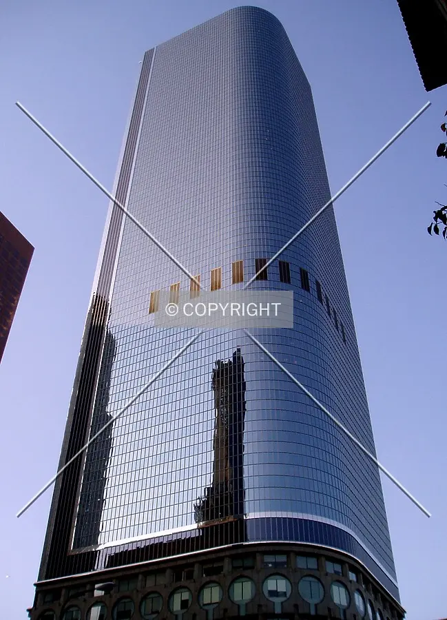 Looking up the southeast corner from the plaza