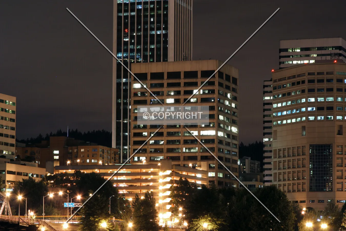 As seen from across Willamette River