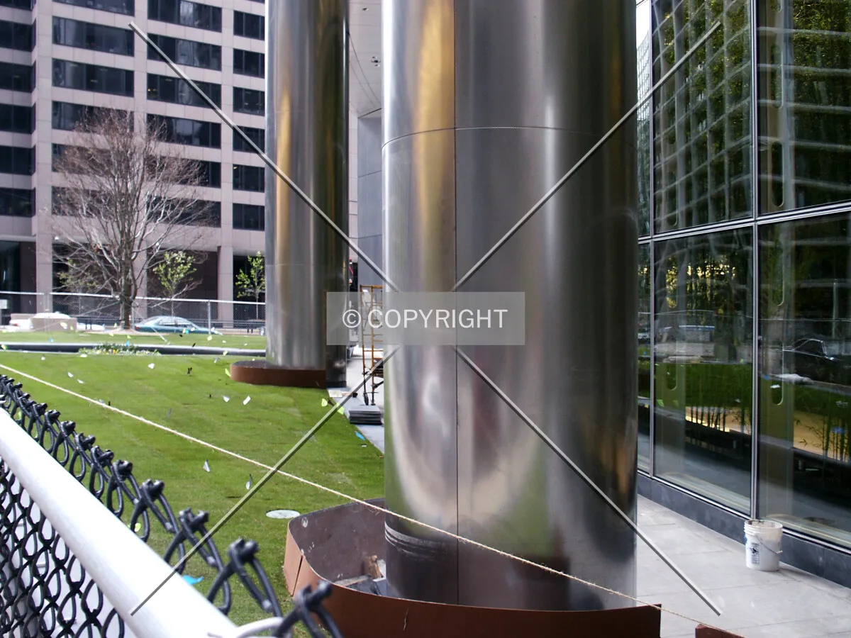 Looking over the fence towards Wacker Drive