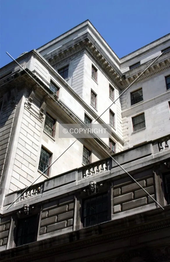 Looking up from Stratton Street