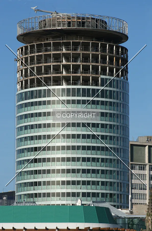 View of the facade progress