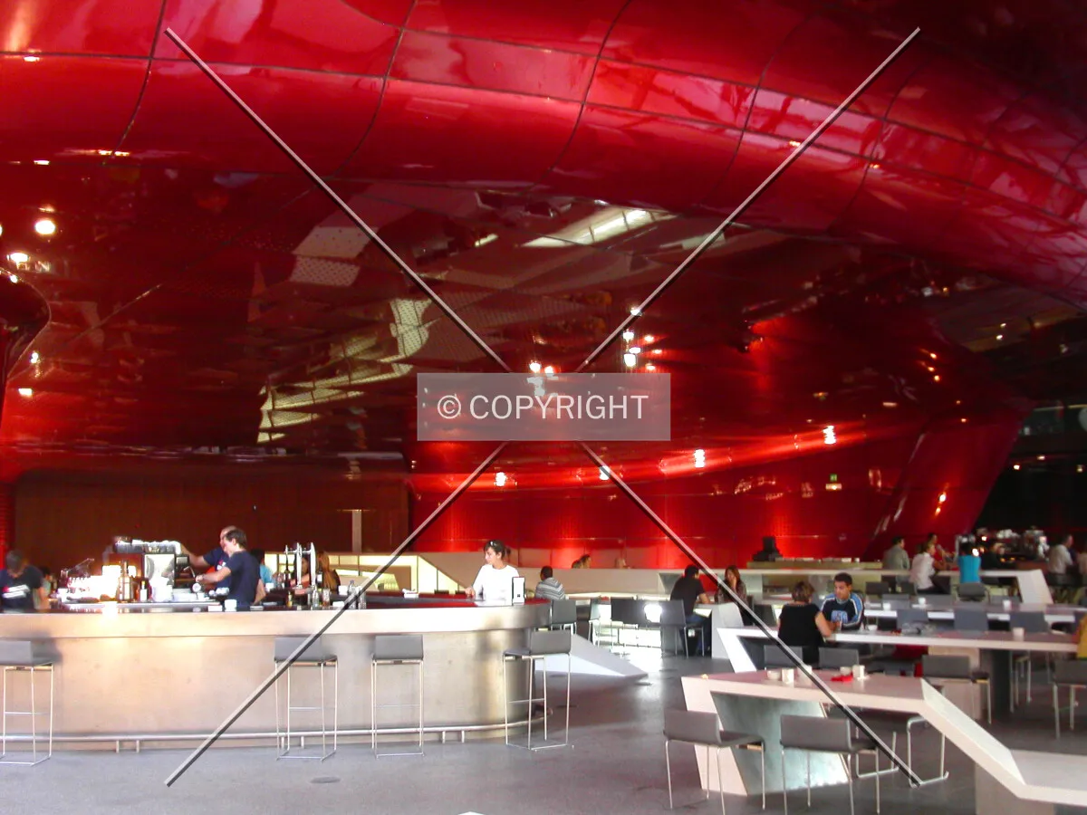 The cafeteria in the new building of the museum