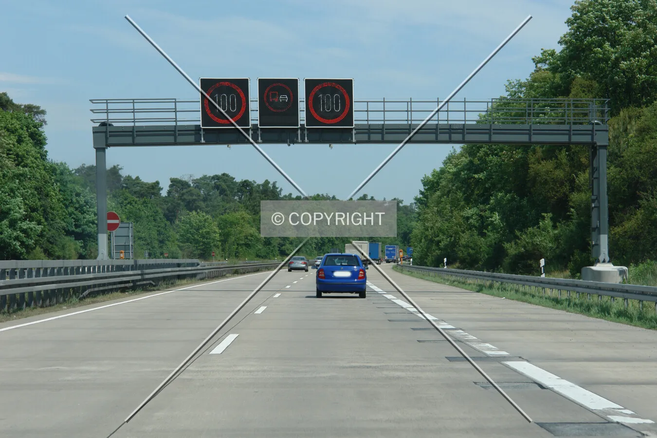 Gantry over a highway in Germany