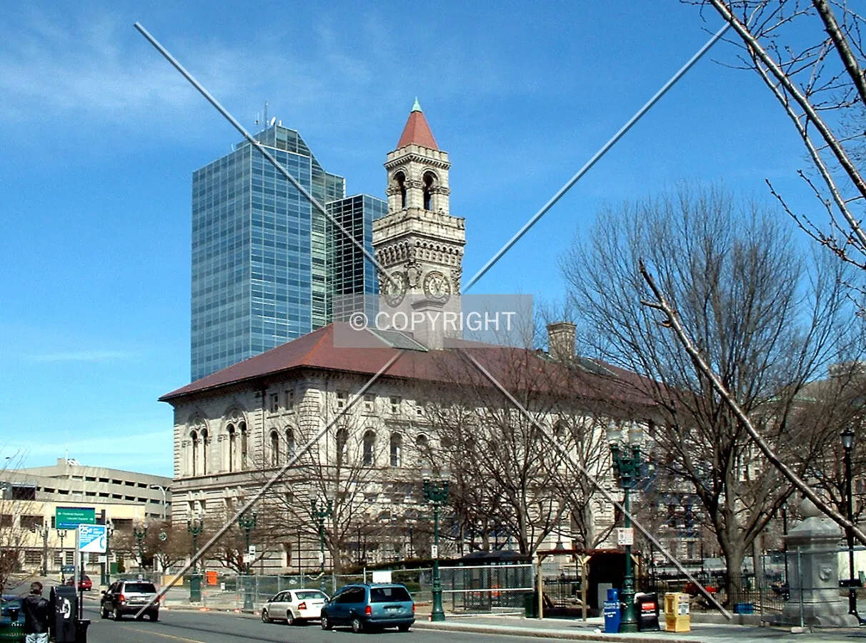 View from the southeast across the Worcester Common