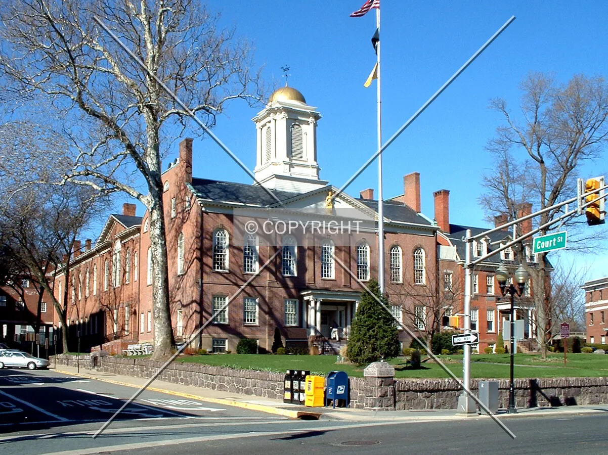 View from the east across Court and Washington Streets