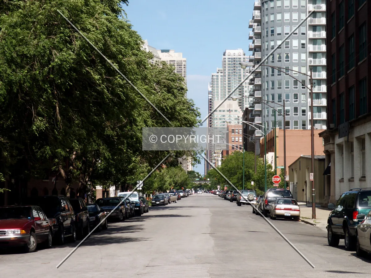 Looking east from Larrabee Street