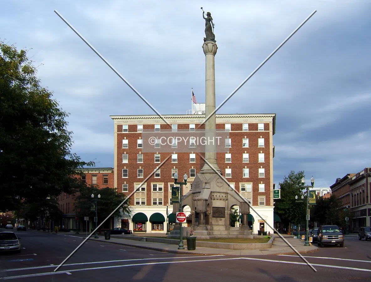 View from the west across Monument Square