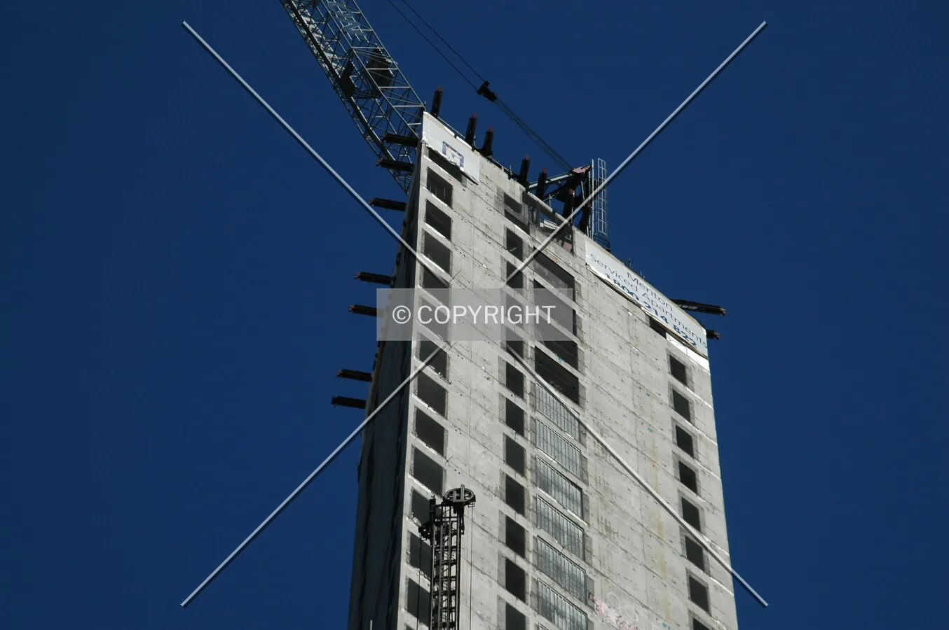 Lift core has now topped out and box removed