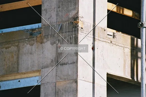 Detail view of the concrete framework