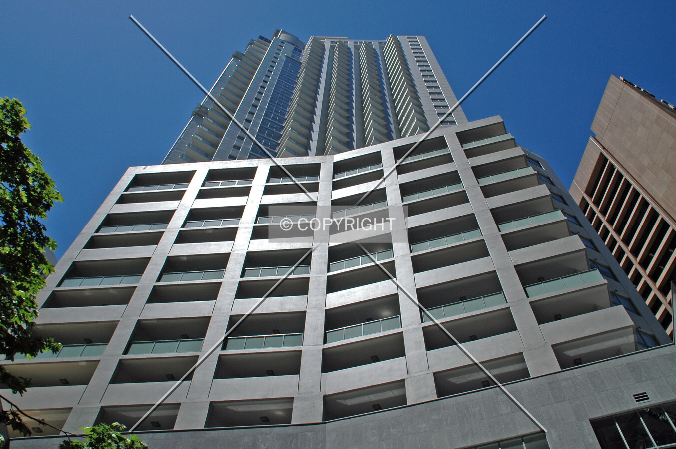 Looking up the west side