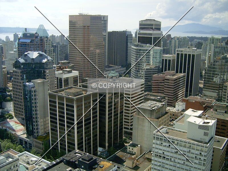 Park Place's place in the skyline, from Harbour Centre