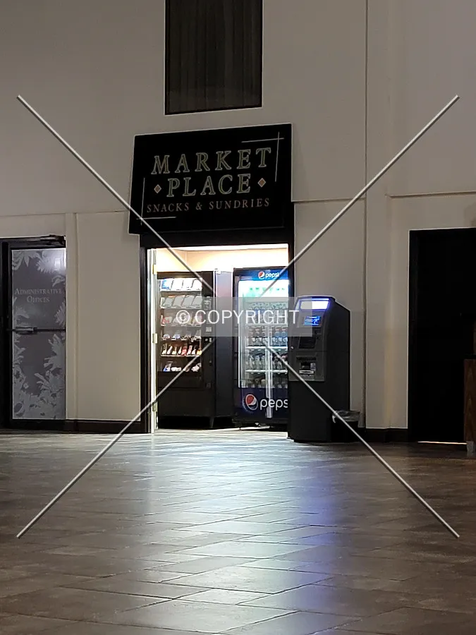 Market Place in the lobby next to the check-in desk; March 19, 2021