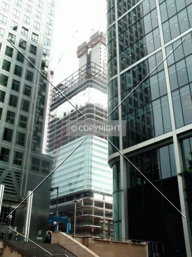 View from the foot of One Canada Square