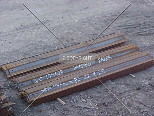 Steel sheet piling on the site