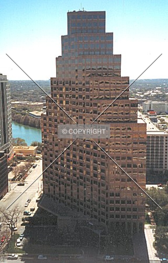 View from the 21st floor balcony of 301 Congress to the north
