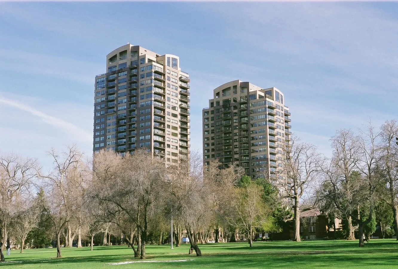 Looking southeast from City Park