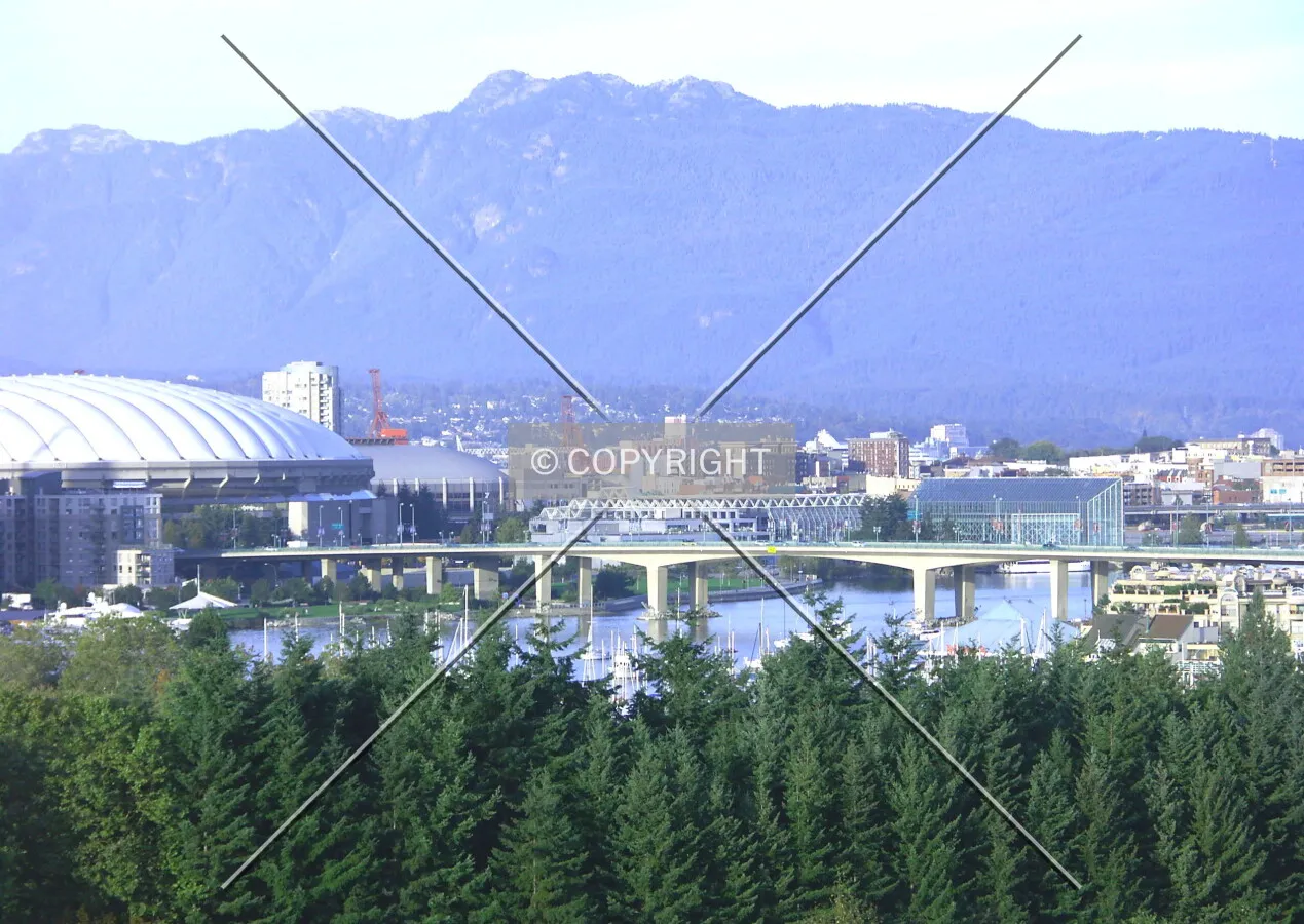 Cambie Bridge and Mount Seymour