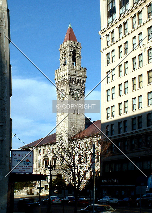 View from the southwest along Main Street
