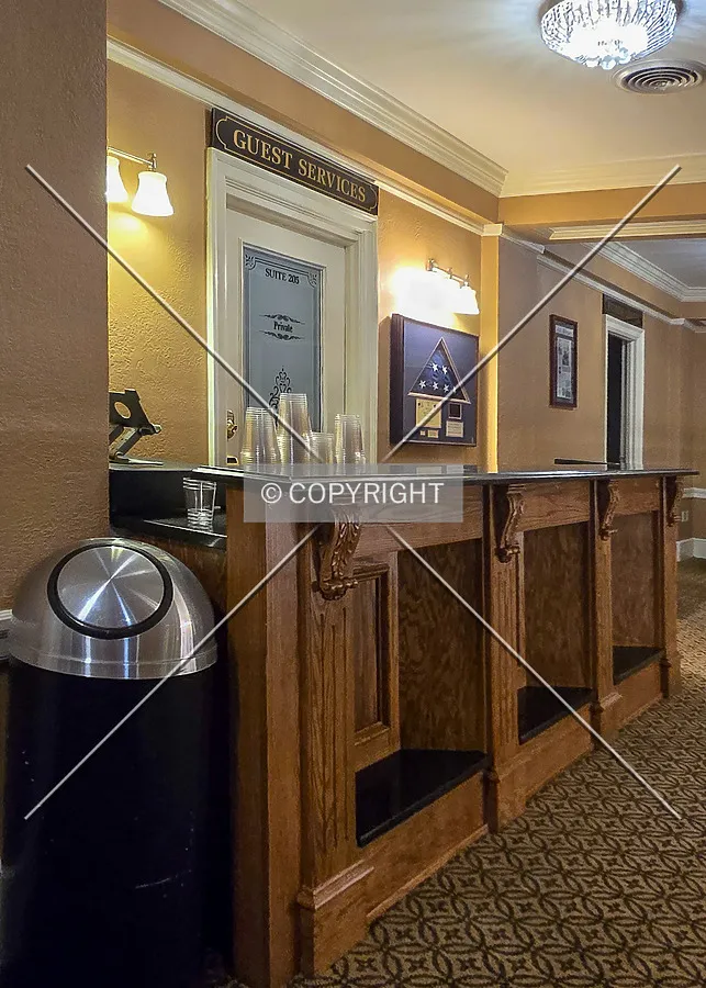 Guest Services area on the second floor; March 30, 2025