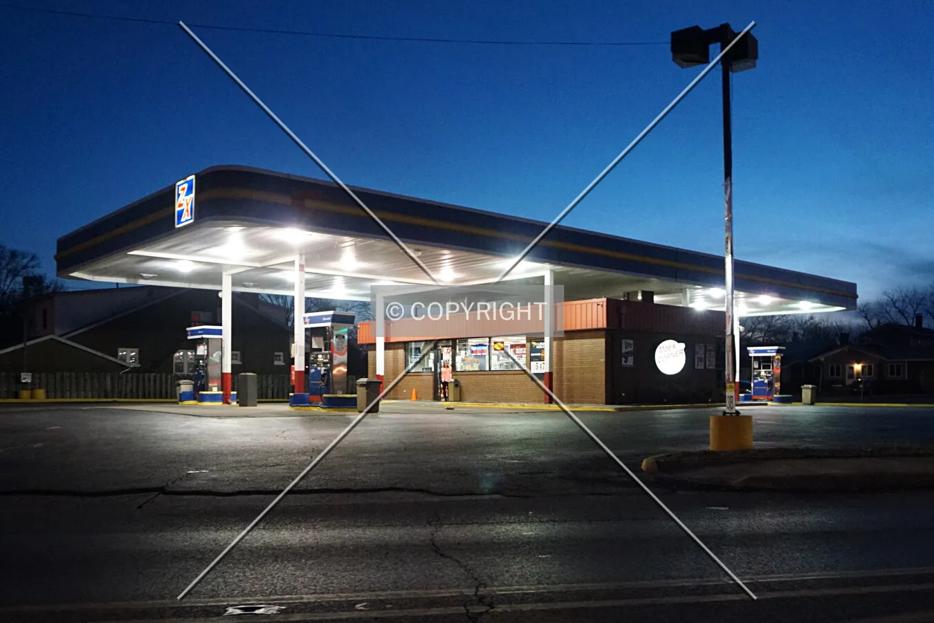 View from the north at night; February 5, 2016