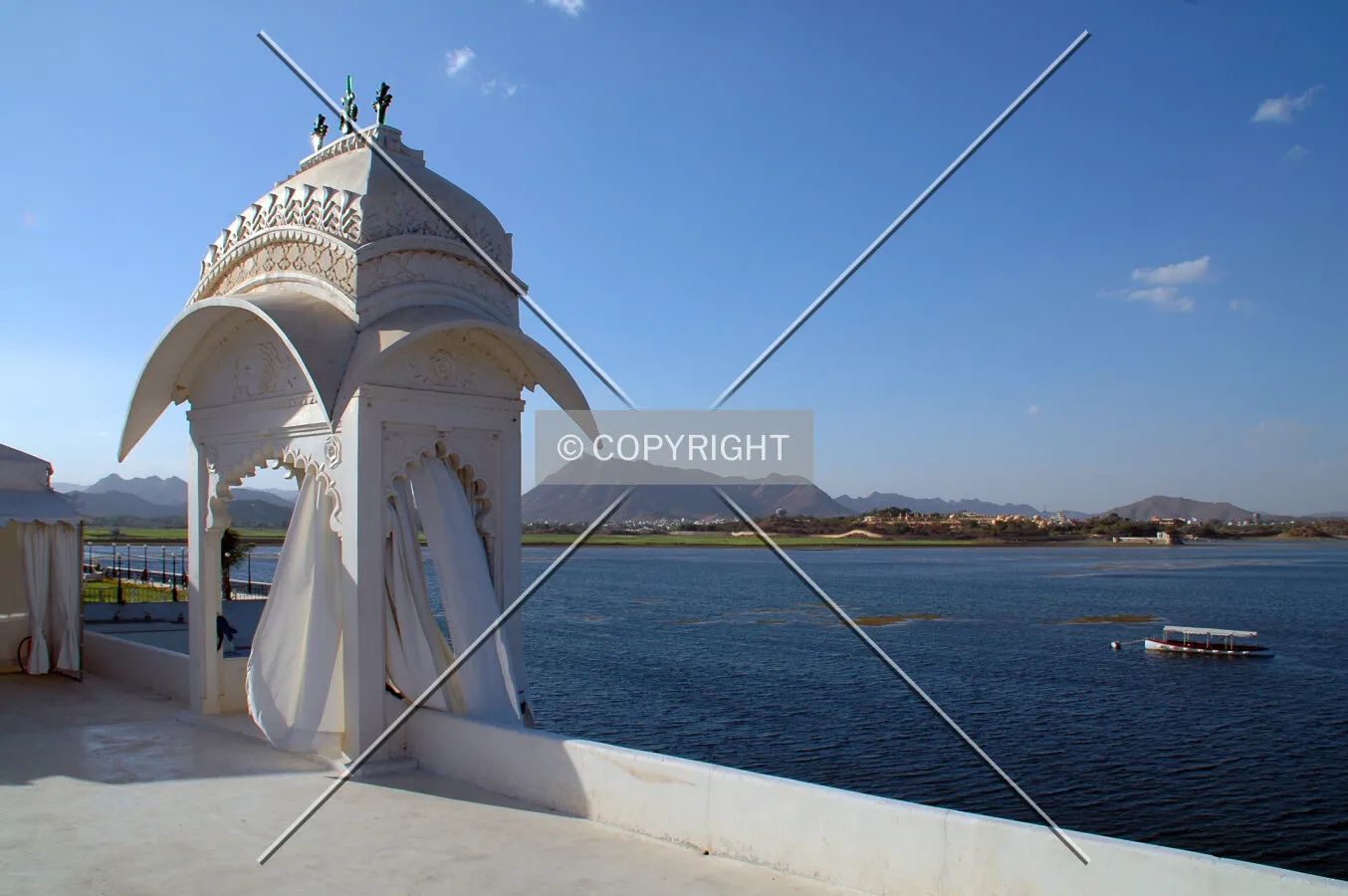 Top of the restaurant pavilion